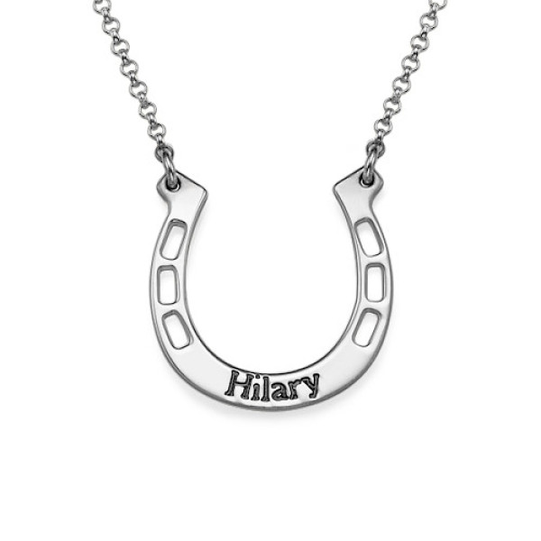 Personalised Necklaces - Engraved Horseshoe Necklace