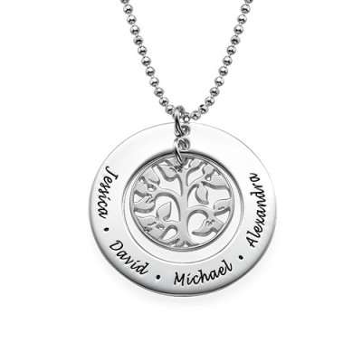 Personalised Necklaces - Family Tree Necklace