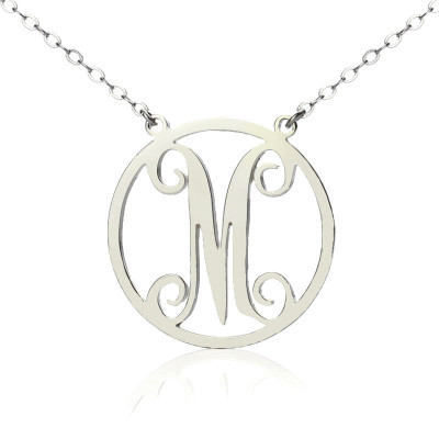 Personalised Necklaces - Small Single Circle Monogram Letter Necklace