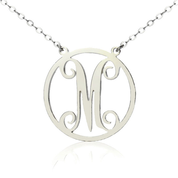 Personalised Necklaces - Small Single Circle Monogram Letter Necklace