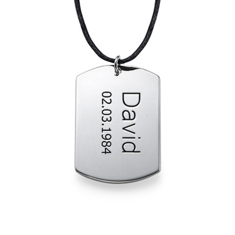 mens personalised dog tag necklace