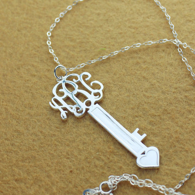 Personalised Necklaces - Key Necklace with Monogram