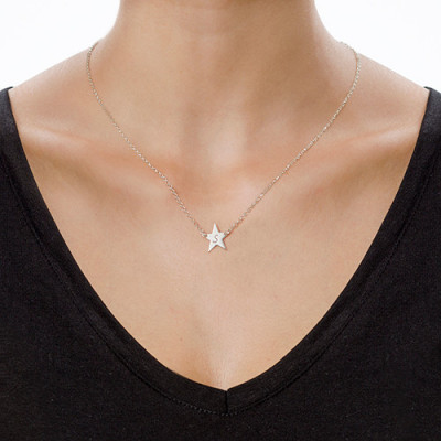 Personalised Necklaces - Star Initial Necklace