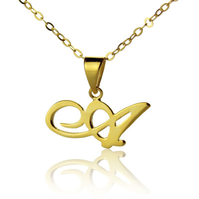 Personalised Necklaces - Christina Applegate Initial Necklace