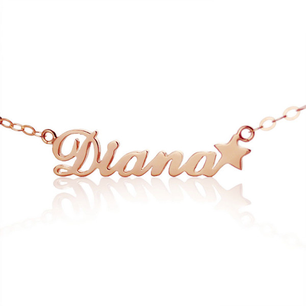 Name Necklace - Carrie Style With Star
