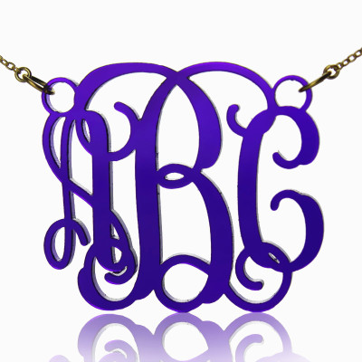 Personalised Necklaces - Cut Out Acrylic Monogram Necklace