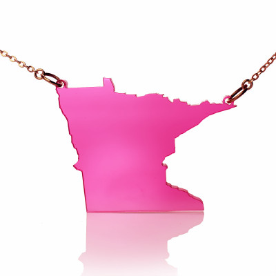 Map Necklace - Acrylic Minnesota State Necklace America Map Necklace