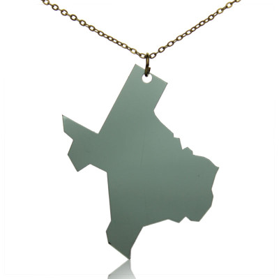 Map Necklace - Acrylic Texas State Necklace America Map Necklace