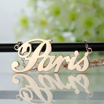 Name Necklace - Paris Hilton Style Rose