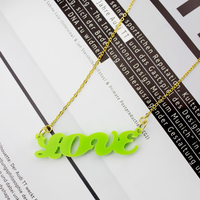 Name Necklace - Colorful Cute Acrylic for Girls