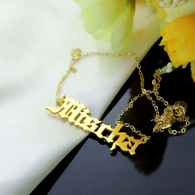 Name Necklace - Mischa Barton Old English Font