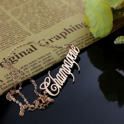 Name Necklace - Champagne Font