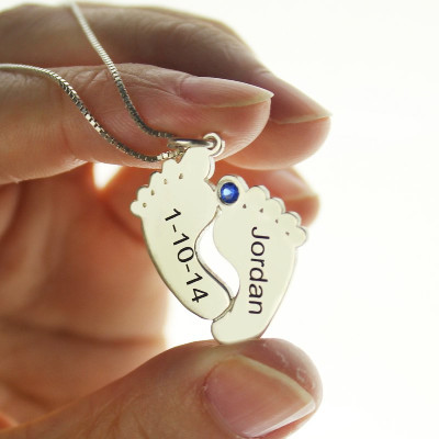 Personalised Necklaces - Memory Feet Necklace