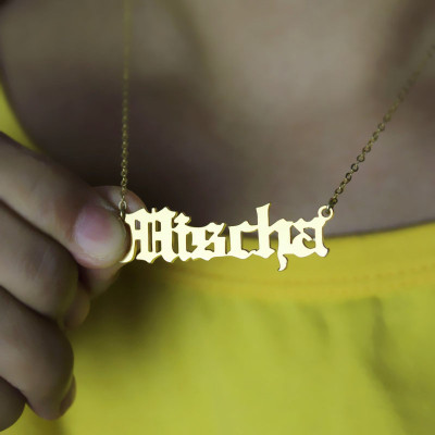 Name Necklace - Mischa Barton Old English Font