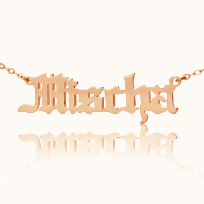 Name Necklace - Mischa Barton Style Old English Font