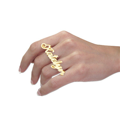Two Finger Personalised Rings With Names