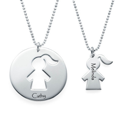 Personalised Necklaces - Unique Gift for Mum Mother Daughter Necklace Set
