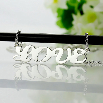 Personalised Necklaces - Capital Name Plate Necklace