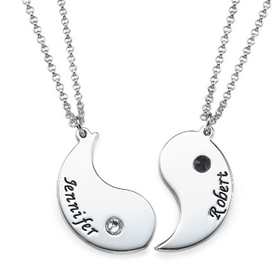 Personalised Necklaces - Yin Yang Necklace for Couples with Engraving