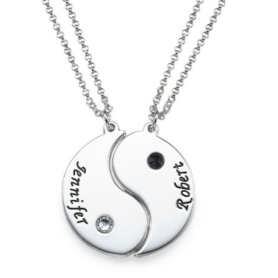Personalised Necklaces - Yin Yang Necklace for Couples with Engraving