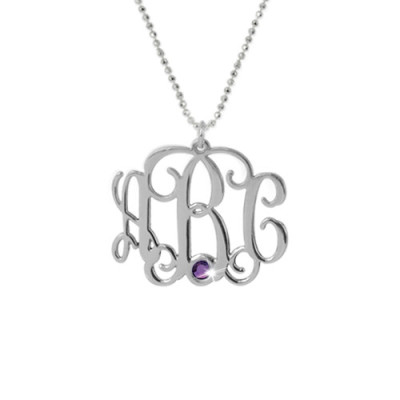 Personalised Necklaces - Monogram Necklace with Swarovski