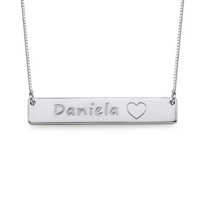 Personalised Necklaces - Bar Necklace with Icons