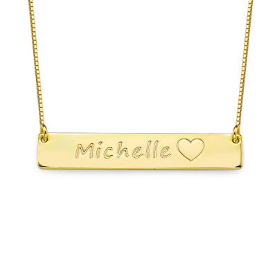 Personalised Necklaces - Icon Bar Necklace