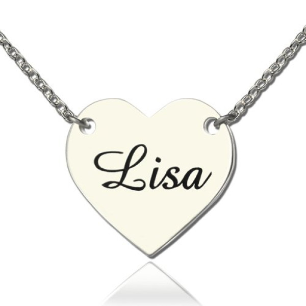 Personalised Necklaces - Stamped Name Heart Love Necklaces