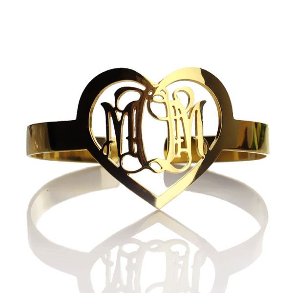 Personal3 Initials Monogram Personalised Bracelet s With Heart