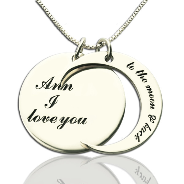 Personalised Necklaces - I Love You to the Moon and Back Love Necklace