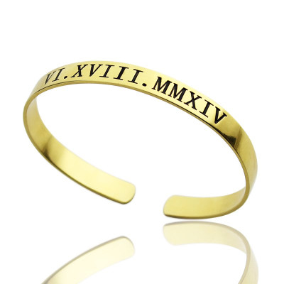 Roman Numeral Personalised Bracelet