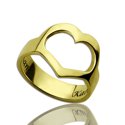 Heart Couples Promise Ring With Name