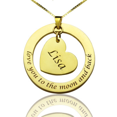Personalised Necklaces - Mom I Love You to the Moon and Back Necklace