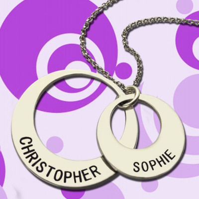 Personalised Necklaces - Engraved Ring Mother Necklace