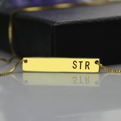 Personalised Necklaces - Initial Bar Necklace