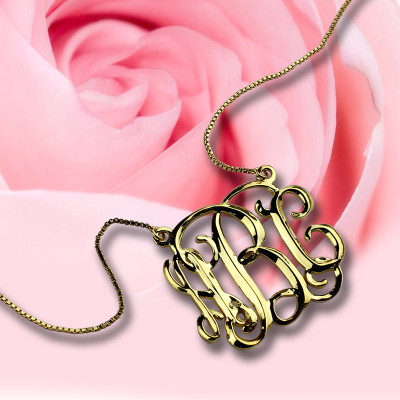 Personalised Necklaces - Cube Monogram Initials Necklace