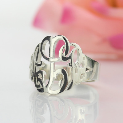 Hand Drawing Monogrammed Ring