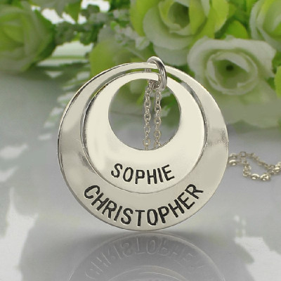 Personalised Necklaces - Engraved Ring Mother Necklace