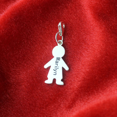 Boy Pendant on Lobster Clasp