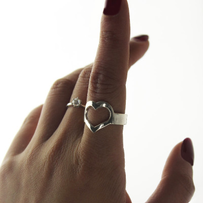 Couples Name Promise Heart Ring