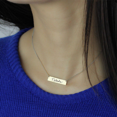 Personalised Necklaces - Necklace With Your Signature Bar