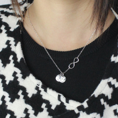 Personalised Necklaces - Infinity Initial Necklace,Sister Necklace,Friend Necklace