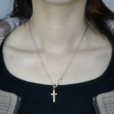 Name Necklace - Infinity Cross