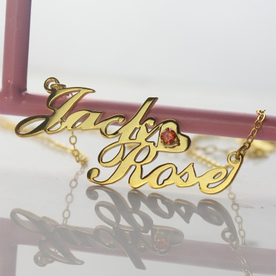 Personalised Necklaces - Double Nameplate Necklace Carrie Style