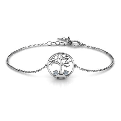 1 4 Stone Family Tree Personalised Bracelet