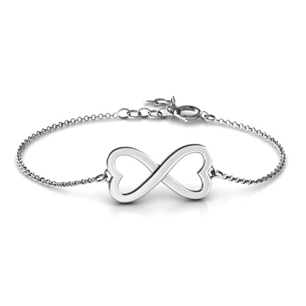 Infinity Bracelet - Double Heart