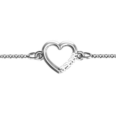 Heart Ahava Personalised Bracelet