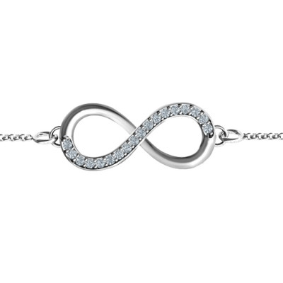 Infinity Bracelet with Single Accent Row