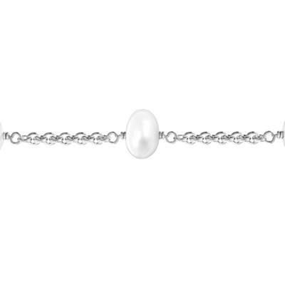 Linked Freshwater Pearl Personalised Bracelet