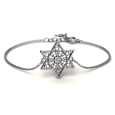 Star of David with Filigree Personalised Bracelet